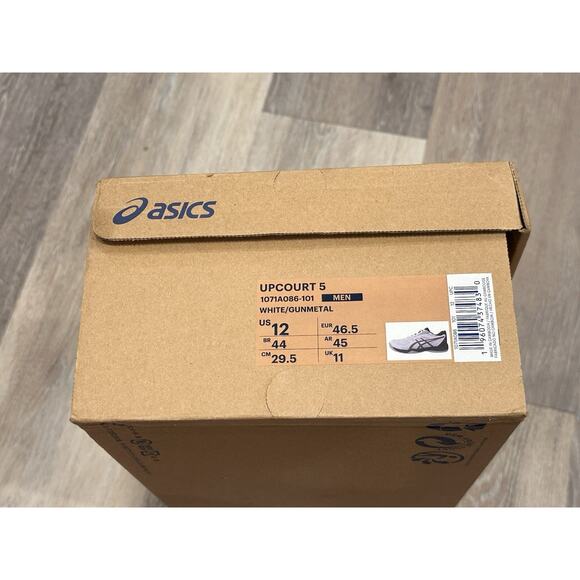 ASICS Men's 11 M UPCOURT™ 5 Volleyball Court Shoe in White/Gunmetal 10.5 - Picture 9 of 9